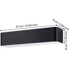 Sieninis šviestuvas Sieninis LED šviestuvas EGLO SANIA 4, 12 W, 1400 lm, 3000 K, juodos sp, 36,5 x 8 x 9 cm