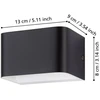 Sieninis šviestuvas Sieninis LED šviestuvas EGLO SANIA 4, 6 W, 670 lm, 3000 K, juodos sp, 13 x 8 x 9 cm