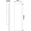 Sieninis šviestuvas Sieninis LED šviestuvas GLOBO Siegfried, 12W, 3000K, 380lm, juodos sp., 29,5 x 8 cm