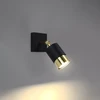 Sollux Lighting Sieninis šviestuvas NERO juodas/auksinis