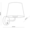 Sieninis šviestuvas TK LIGHTING MAJA Juodas, 1 x E27, max 15W