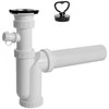 Plastbrno Sifonas virtuvei 1 1/2X50mm su išleidimo anga (Balta/Mėlyna)