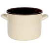 Altom Design Silesia Emaliuotas puodas 5,8 l skersmuo 22 cm aukštis 16 cm kreminis/tamsus centras 7808