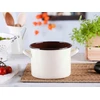 Altom Design Silesia Emaliuotas puodas 5,8 l skersmuo 22 cm aukštis 16 cm kreminis/tamsus centras 7808