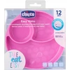 CHICCO 00010216100000 Silikoninė lėkštė 3 šviesų mergaitė