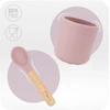 SILIKONINIAI INDELĖS MOMI AMI ROŽINĖS RINKINYS BIB BABY +6MSC