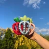Silikoninis dantukas RaZbaby Raspberry su mėlynais lapeliais