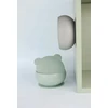 Silikoninis dubuo su dangteliu ir siurbtuku 450 ml MinikOiOi 12 cm žalia