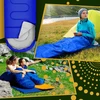 ŠILTAS TURISTINIS MIEGmaišis MUMMI LENGVA ANTLODĖ SU gobtuvu 2IN1 + užvalkalas