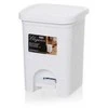 Šiukšliadėžė su pedalu 6 l Elegance balta 20,5x20,5x28 cm Italija Stefanplast