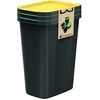 Šiukšliadėžių komplektas Prosperplast 3x35L juoda/spalvoti viršeliai