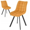 Šiuolaikinė dygsniuota kėdė svetainei Valgomojo Loft K549 Mustard Halmar