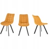 Šiuolaikinė dygsniuota kėdė svetainei Valgomojo Loft K549 Mustard Halmar