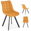 Šiuolaikinė dygsniuota kėdė svetainei Valgomojo Loft K549 Mustard Halmar