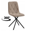 Šiuolaikinė minkšta kėdė, pasukama 360° - Cappuccino FURNITEX