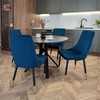 Ehokery Šiuolaikinė skandinaviška veliūrinė kėdė Velvet Velior Juodas Legs Loft