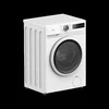 Midea Skalbimo mašina | MF110W70B/W-HR | Energy efficiency class A | Front loading | Skalbimo talpa 7kg | 1200 RPM | Gylis 40 cm | Plotis 60 cm | Ekranas | LED | Steam function | Baltas