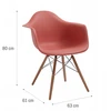 SKANDINAVIJA KĖDĖ MEVEN ZANO DHF ORANŽINĖ 63X61X80CM MEDINĖS KOJOS