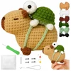 Skibi Store CAPYBARA NĖRIMO RINKINYS SU KURIŠINĖMIS VĖŽLIU NĖRIMO RANKAIS
