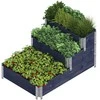Skirtingų lygių dėžė gėlėms Upyard 120x80x58.5cm medinė/juoda