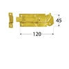 DMX Skląstis W100, 100 x 45 mm, geltonai cinkuotas