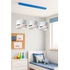 Skylighting LAMPA WISZĄCA ŻYRANDOL SUFITOWA AUTKA Mėlyna SZARE 3XE27 LED EDISON