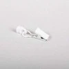 Slankiojanti plastikinė kilputė su metaliniu segtuku, baltos sp., 30 vnt