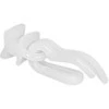 Slankiojanti plastikinė kilputė su pl. dvigubu kabliuku baltos sp., 30 vnt