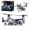 Sluban Blocks Helicopter Landing Plane MV-22 Osprey USA 1163 el Model