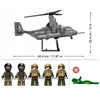 Sluban Blocks Helicopter Landing Plane MV-22 Osprey USA 1163 el Model