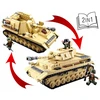 Sluban BLOKUOJA VOKIEČIŲ TANKĄ PZKPFW IV / NASHORN 2IN1 ANTRASIS PASAULINIS VOKIETIJOS ARMIJOS 3 FIGŪRAS