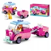 Sluban Construction Bricks Automobilis su priekaba Girls Dream B0921C 116 vnt.