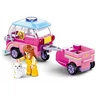 Sluban Construction Bricks Automobilis su priekaba Girls Dream B0921C 116 vnt.