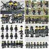 Sluban FIGURINES 0047 SWAT x8 armijos policija blokuoja armijos figūrų karių ginklus