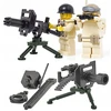Sluban MINIGUN blokai ginklai ginklai armijos kariuomenės figūrėlės šautuvas vaikams veiksmo figūrėlė