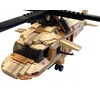 Sluban Plytos Sikorsky UH-60 Juodas Hawk Helicopter 439 vnt. + 4 ARMY figūrėlės
