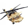 Sluban Plytos Sikorsky UH-60 Juodas Hawk Helicopter 439 vnt. + 4 ARMY figūrėlės