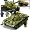 Sluban Plytos TANK T54S Sovietų tankų naikintojas Karinė armija 2 FIGURES