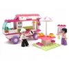 Sluban statybiniai blokai Food Truck Ledainė B0155 Snack Car 102 vnt