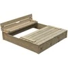 Smėlio dėžė su dangčiu-suoliukais Robert Swing King 120x120x25cm medinė/impregnuota