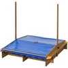 Smėlio dėžė su stogeliu Ibiza Swing King 122x122x117cm medinė/impregnuota