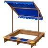 Smėlio dėžė su stogeliu Ibiza Swing King 122x122x117cm medinė/impregnuota