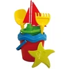 Smėlio žaislų rinkinys su kibirėliu ir formomis 18 cm