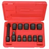 Smūginių galvučių antgalių komplektas 1/2", ilgos,HEX 8-19m, KS Tools