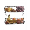 Smukee Home vaisių krepšelis 2_pakopų metalinis juodas 39x32x22