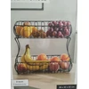 Smukee Home vaisių krepšelis 2_pakopų metalinis juodas 39x32x22