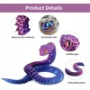 Snake Dragon 3D šarnyrinė figūrėlė, kilnojama tikroviška su spausdintuvu 60 cm