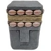 Sodo dekoras Etnic 19.5x19.5x27cm pilkas