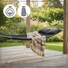 Sodo hamakas Dvivietis hamakas su XXL juosta, 2 Boho pagalvėmis, TAMSIAI PILKA
