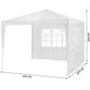 Sodo paviljonas su 2 sienomis, 3 x 3 m, baltas, Plonos